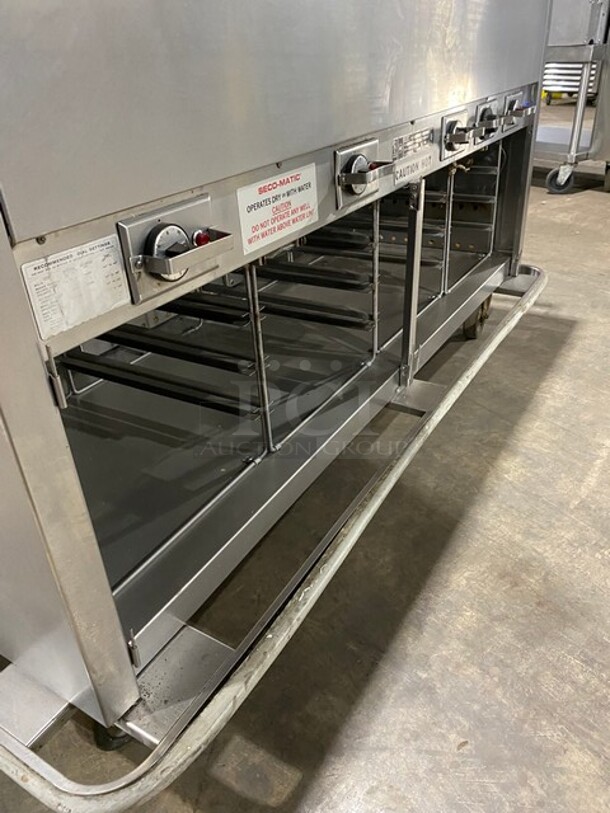 Seco All Stainless Steel 4 Compartment Steam Table! With Sneeze Guard! On Casters! - Image 7 of 10
