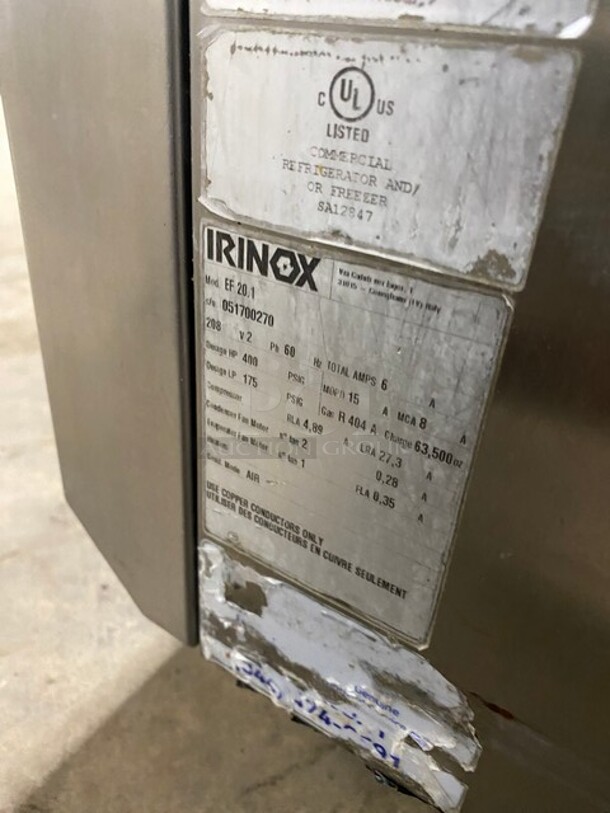 IRINOX Stainless Steel Easy Fresh Blast Chiller And Shock Freezer! MODEL EF20.1 SN:051700270 208V 2PH - Image 5 of 9