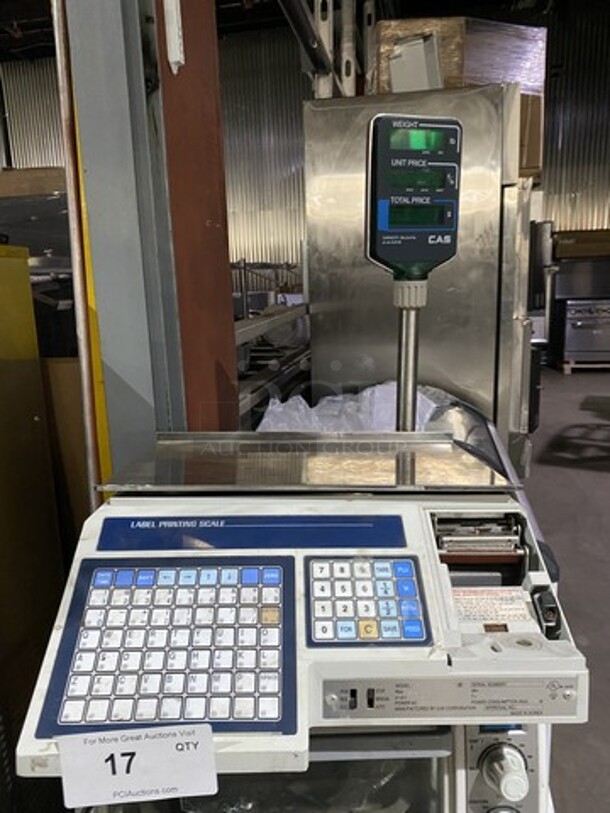 CAS Counter Top Commercial Label Printing Scale! Model LP1000 Serial PRO6603737! 120V 1 Phase!  - Image 1 of 10