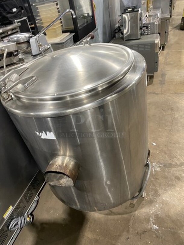 Groen Commercial Natural Gas Powered Jacketed Self-Contained Soup Kettle! All Stainless Steel! On Legs! Model: AH140 SN: 1380 - Image 2 of 9