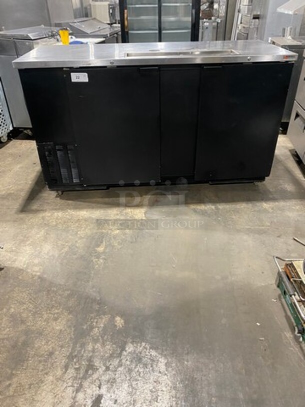 Micro Matic Commercial Refrigerated Dual Tower Kegerator! With 2 Door Storage Space Underneath! NO TOWERS! Model: MDD68 SN: 11100491M 115V 60HZ 1 Phase - Image 1 of 8