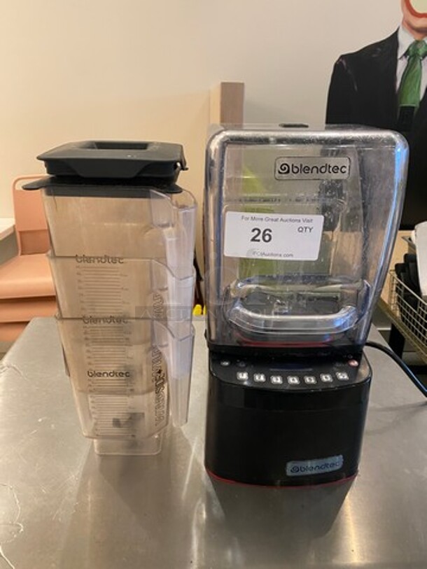 LATE MODEL! 2021 Blentec Commercial Countertop Stealth Blender! With 3 Pitchers! WORKING WHEN REMOVED! Model: CQB2 SN: 010268 - Image 1 of 7