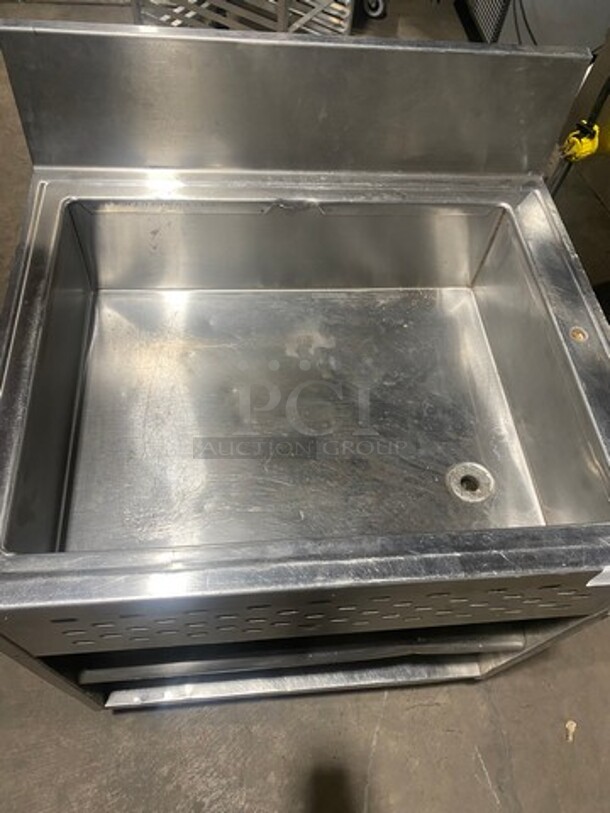 Commercial Insulated Ice Cooled Cold Pan! With Drain! All Stainless Steel! On Legs! - Image 5 of 7