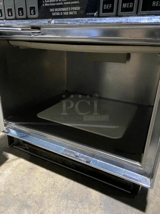 WOW! Amana Commercial Countertop Microwave Oven! All Stainless Steel! Model: RC16SE SN: 9710221645 208/230V 60HZ 1 Phase - Image 5 of 8