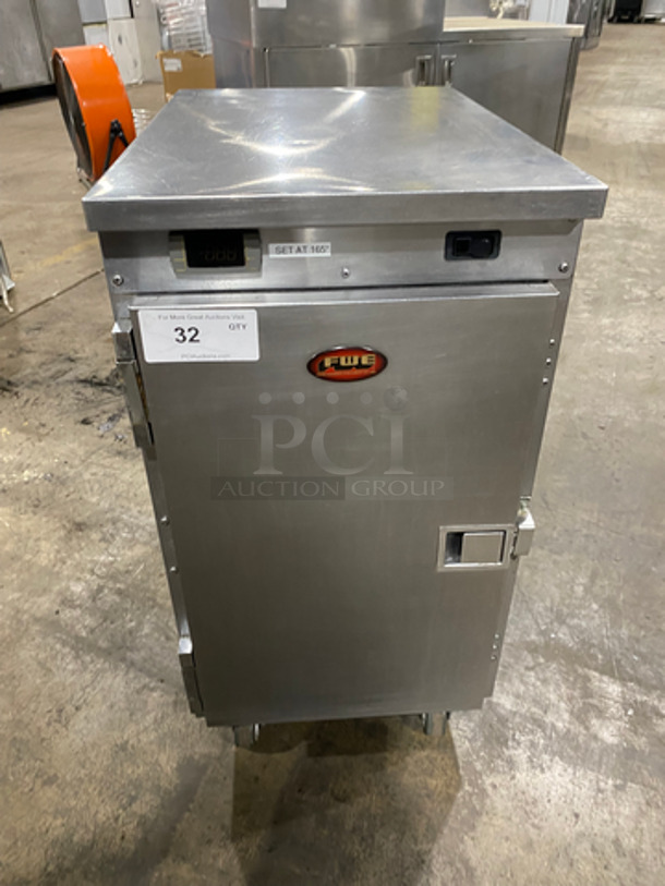 FWE Commercial Under The Counter Heated Holding Cabinet! All Stainless Steel! On Casters! Model: HLC8CHP SN: 102825801 120V