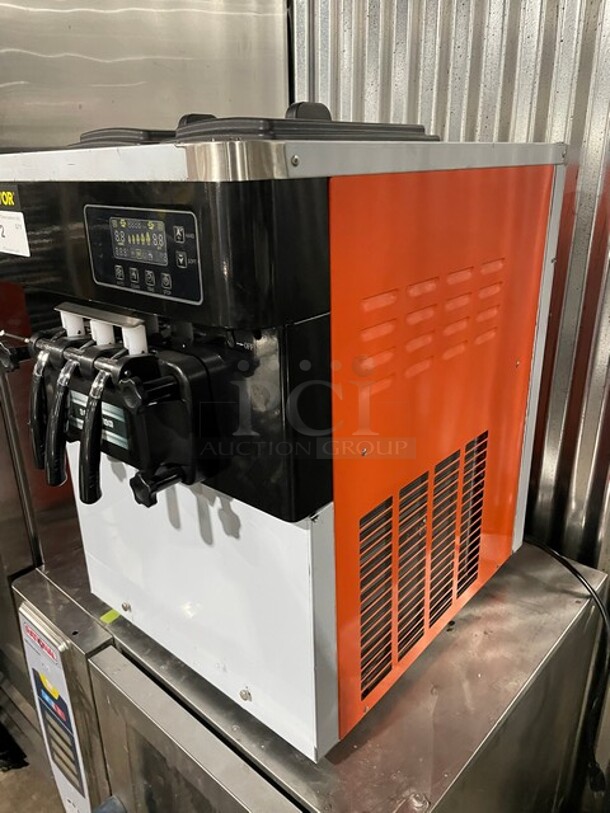 Vevor All Stainless Steel 3 Handle Electric Countertop Ice Cream Machine! MODEL YKF826T 110V - Image 2 of 11