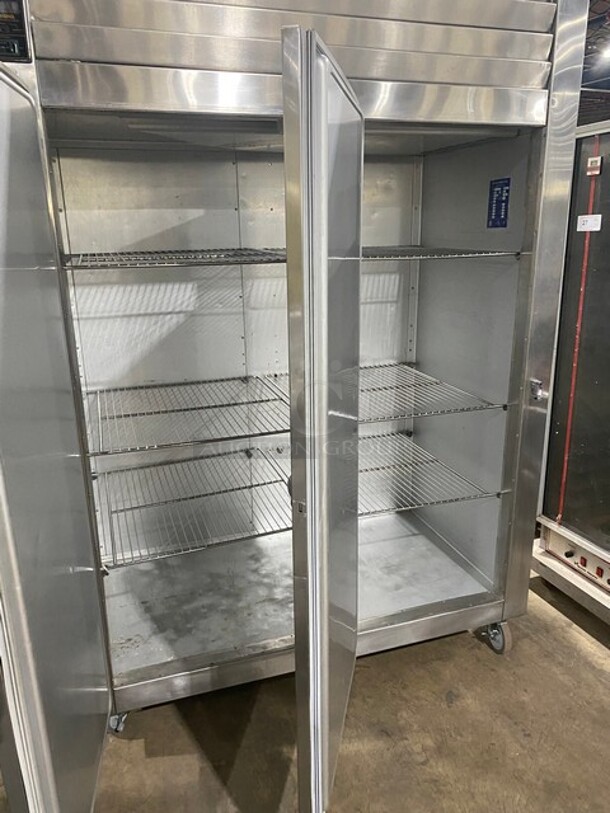Nice! Traulsen All Stainless Steel 
 Digital Temperature control! 2Door Reach in Freezer! With Metal Racks! On caster Wheels! Model : ALT2-32WUT! Working When Removed!  - Image 5 of 10