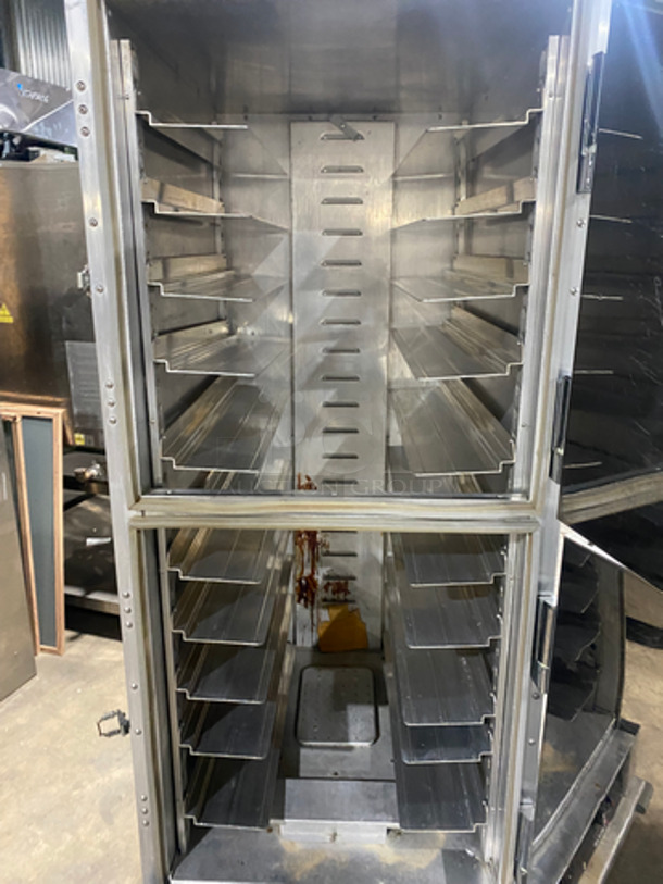 Cres Cor Commercial Insulated Warming/Proofing Cabinet! With 2 Half Doors! Holds Full Size Trays! All Stainless Steel! On Casters! Model: 5495039 SN: HJHK5125 120V 60HZ 1 Phase! Not Tested!  - Image 5 of 8
