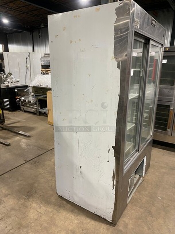 2007 Leader Commercial 2 Door Reach In Cooler Merchandiser! With View Through Doors! With Poly Coated Racks! All Stainless Steel! Model: LS48SSC SN: PQ033403 115V 60HZ 1 Phase - Image 3 of 8