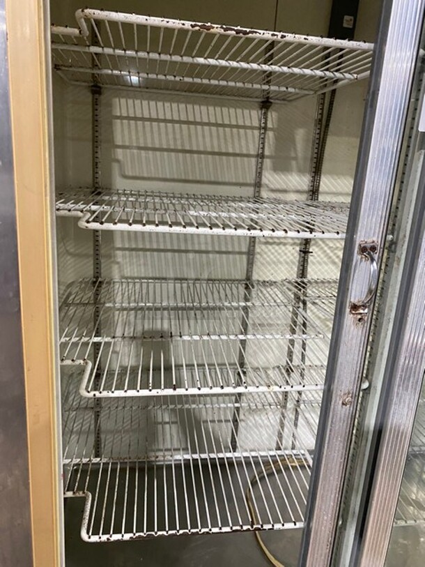 Custom Cool Commercial 4 Door Reach In Cooler Merchandiser! With View Through Doors! Poly Coated Racks! Model: LD96 SN: 3002492 115V  - Image 5 of 8