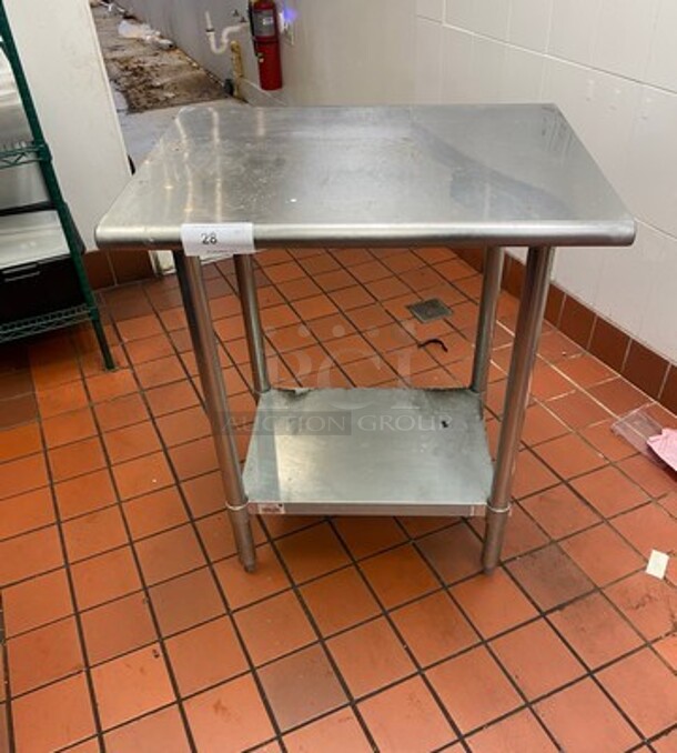 Advance Tabco Solid Stainless Steel Work Top/ Prep Table! With Storage Space Underneath! On Legs! Model: TT240