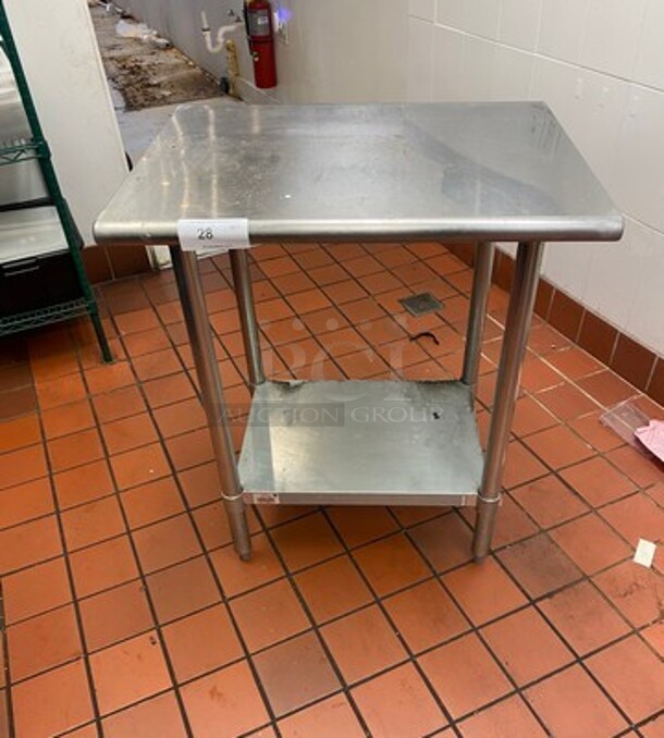 Advance Tabco Solid Stainless Steel Work Top/ Prep Table! With Storage Space Underneath! On Legs! Model: TT240 - Image 1 of 7