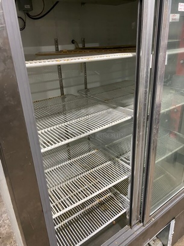 2007 Leader Commercial 2 Door Reach In Cooler Merchandiser! With View Through Doors! With Poly Coated Racks! All Stainless Steel! Model: LS48SSC SN: PQ033403 115V 60HZ 1 Phase - Image 5 of 8