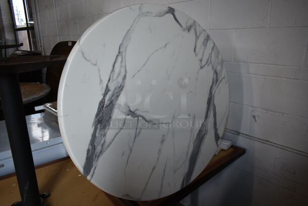 BRAND NEW IN BOX! Holland Outdoor EnduroTops Stone Pattern Round Tabletop. - Image 1 of 8