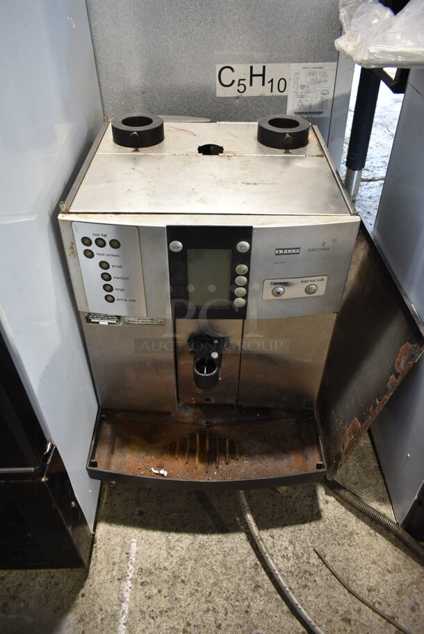 Franke Sinfonia Metal Commercial Countertop Automatic Coffee Espresso Machine. Missing Hoppers. - Image 1 of 8