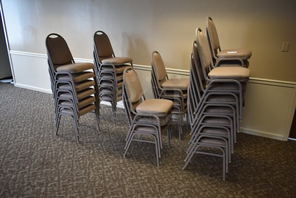 34 Metal Stackable Banquet Dining Height Chairs. 34 Times Your Bid! (ballroom)