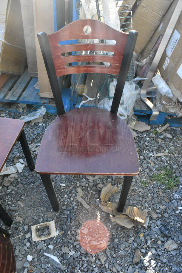 8 Wooden and Metal Dining Height Chair. 8 Times Your Bid!  - Image 1 of 4