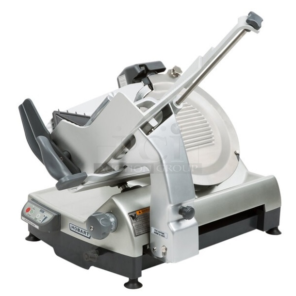 BRAND NEW SCRATCH AND DENT! 2022 Hobart HS9 Stainless Steel Commercial Countertop Automatic Meat Slicer. 120 Volts, 1 Phase. Tested and Working!
