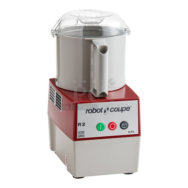 BRAND NEW SCRATCH AND DENT! Robot Coupe R2B Metal Commercial 3 Qt. / 3 Liter Gray Batch Bowl Food Processor w/ Bowl, Lid and S Blade. 120 Volts, 1 Phase. Tested and Working!