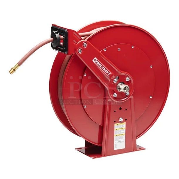 BRAND NEW SCRATCH AND DENT! Reelcraft 83050 OLP Series 80000 3/4" x 50' Ultimate Duty Dual Pedestal Hose Reel - Image 1 of 7