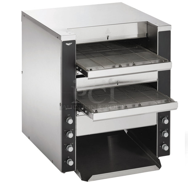 BRAND NEW SCRATCH AND DENT! Vollrath JT4HC Stainless Steel Commercial Dual Conveyor Toaster. 208 Volts, 1 Phase. 