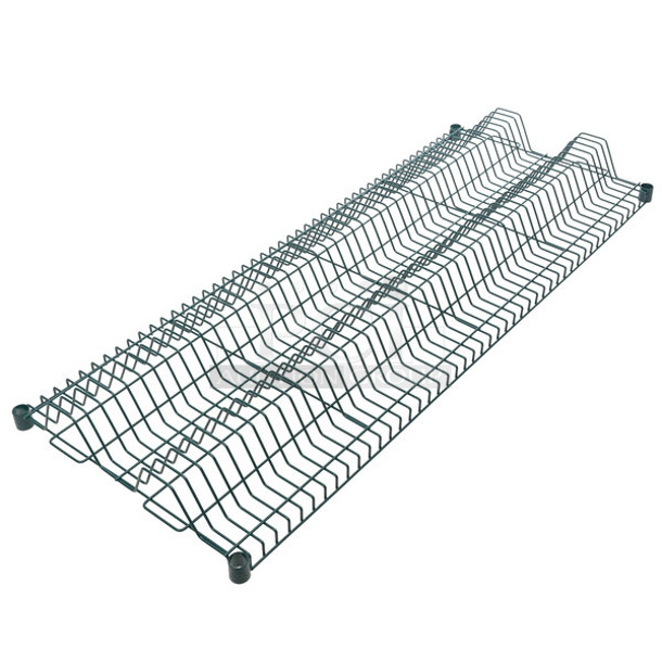 Box of 2 BRAND NEW SCRATCH AND DENT! Regency 460EG2460DR1 24" x 60" Green Epoxy Wire Drying Rack Shelf - 1 1/4" Slots - Image 1 of 3