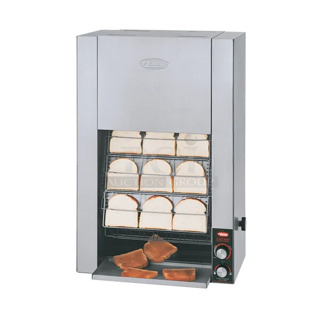 BRAND NEW SCRATCH AND DENT! Hatco TK-100 Stainless Steel Toast King Vertical Conveyor Toaster - 1 1/4" Capacity. 240 Volts, 1 Phase. 