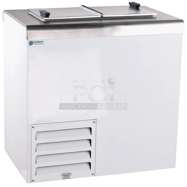 BRAND NEW SCRATCH AND DENT! 2024 Excellence HFF-2-HC  32" Flip Lid Ice Cream Dipping Cabinet. 115 Volts, 1 Phase. Tested and Working! - Image 1 of 6