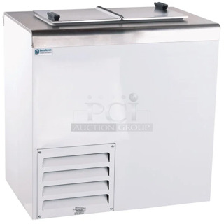 BRAND NEW SCRATCH AND DENT! 2024 Excellence HFF-2-HC  32" Flip Lid Ice Cream Dipping Cabinet. 115 Volts, 1 Phase. Tested and Working!