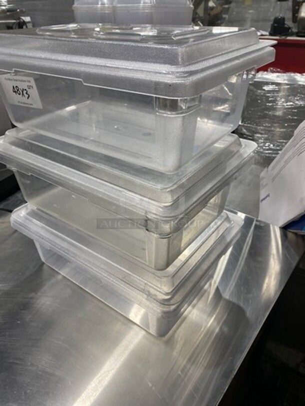 Cambro Clear Food Storage Container With Lid! 3x Your Bid! - Image 2 of 7