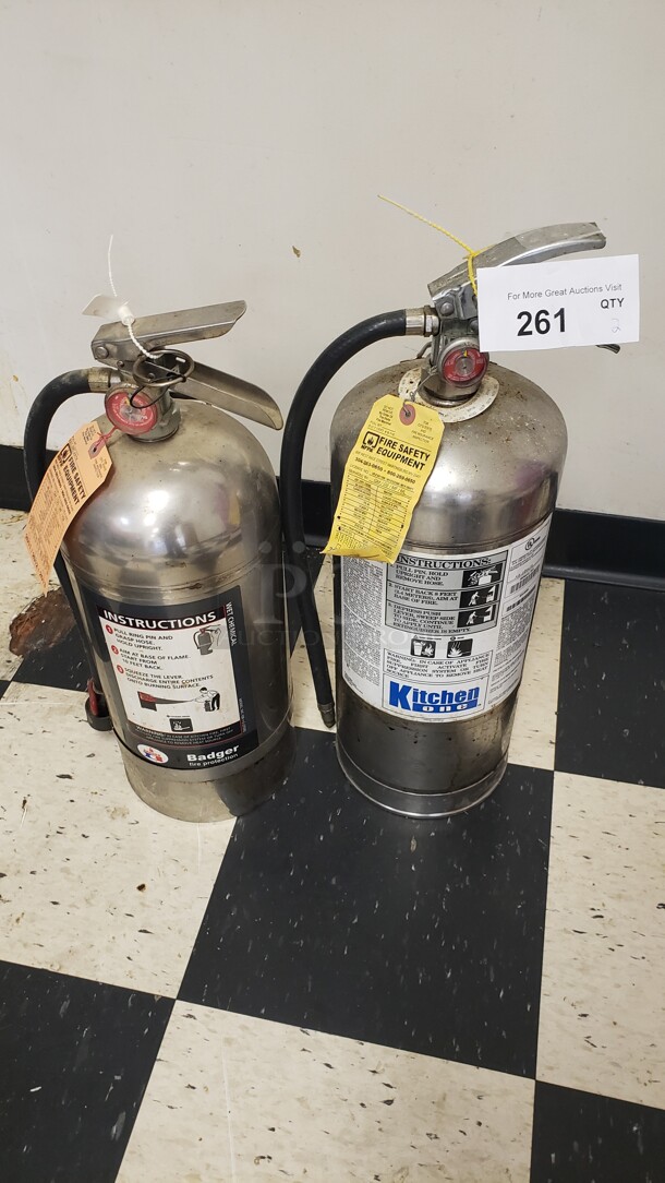 Lot of 2 Fire Extinguishers (Location 1) - Image 1 of 1