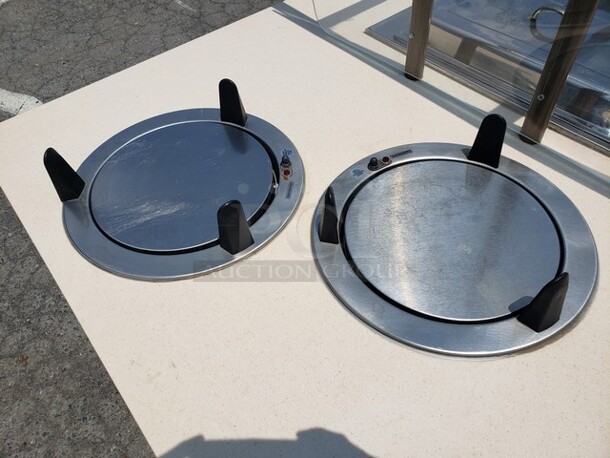 5 Well Mobile Food Cart w/ Enclosed Base, Sneeze Guard, and 2 Dish Dispensers! On Casters! Drain pipes need to be replaced. - Image 3 of 11