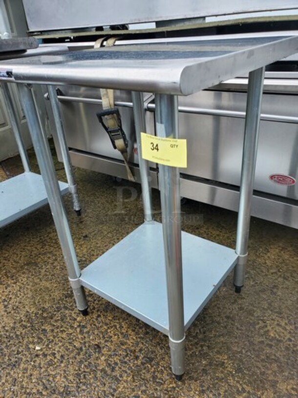 Sauber Stainless Steel Stand with Galvanized Undershelf 24X24X36 Like new! - Image 3 of 4