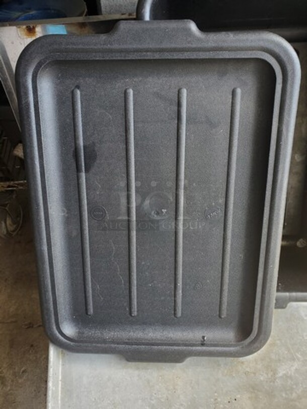 Black 20" x 15" x 7" Heavy Duty Polyethylene Plastic Bus Tub BIDX3 - Image 2 of 3