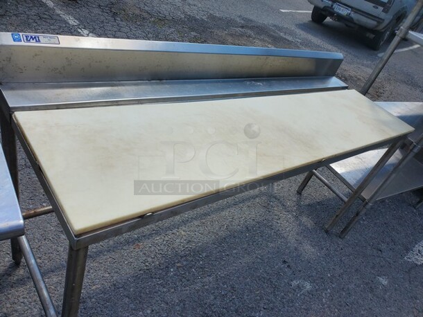 FMI Stainless Steel Work Table, Poly Top 72X24X36 - Image 3 of 4