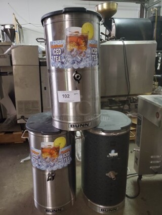 ALL ONE MONEY Lot of 3 Iced tea dispenser (Missing faucet)