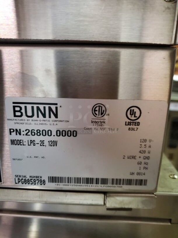 Bunn LPG-2E Low Profile Portion Control Grinder 120V - Image 6 of 6