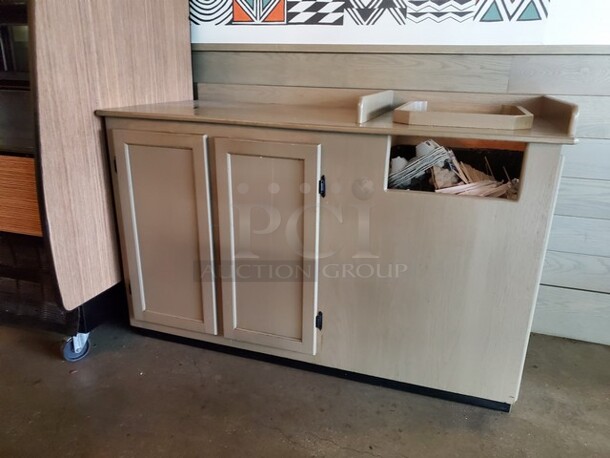 Food and Beverage Cabinet with Trash Receptacle - Image 2 of 3