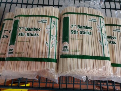 7" Bamboo Stir Sticks bag