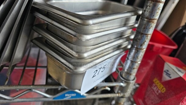 Lot of 4 Stainless Steel Food Pans *without lids* - Image 2 of 2