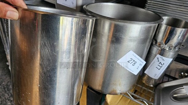 Lot of 2 Stainless Steel Bain Marie Pots - Image 1 of 3