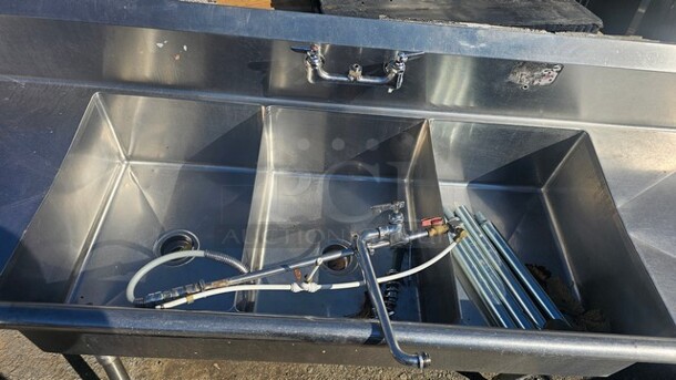 Stainless Steel 3 Compartment Sink - Image 2 of 4