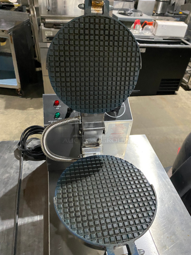 Gold Metal Commercial Countertop Giant Waffle Cone Baker Press! All Stainless Steel! Model: 5020T SN: GWCT1940 120V 60HZ 1 Phase - Image 6 of 9