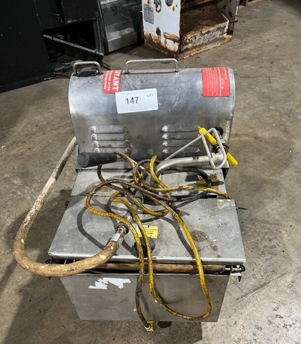 RF Hunter Model HF80 Stainless Steel Commercial Oil Filtration System!  MODEL HF80 SN: 32930 110-115V 1PH  - Image 1 of 8
