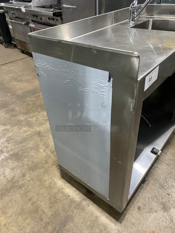 All Stainless Steel Commercial Work/Prep Table! With Right Side Sink! With Faucet! With Storage Space Underneath! On Legs! - Image 3 of 8
