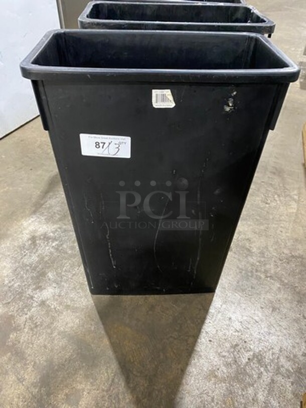 Black Poly Trash Can! 3x Your Bid! - Image 2 of 5