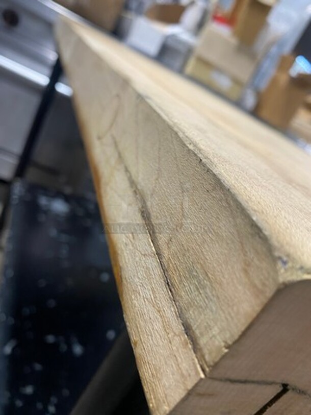 Commercial Butcher Block Table! With Storage Space Underneath! Stainless Steel Body! On Legs! - Image 7 of 7