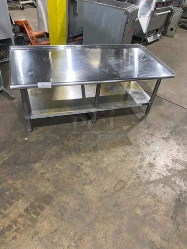 WOW! L & J Solid Stainless Steel Work Top/ Prep Table! With Storage Space Underneath! On Legs! - Image 9 of 9
