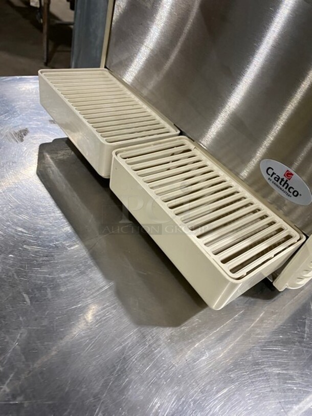 Crathco Commercial Countertop Dual Hopper Beverage Dispenser! With Poly Drip Tray! Clear Poly Jugs! Stainless Steel Body! Model: D254 SN: T209331 115V - Image 5 of 8
