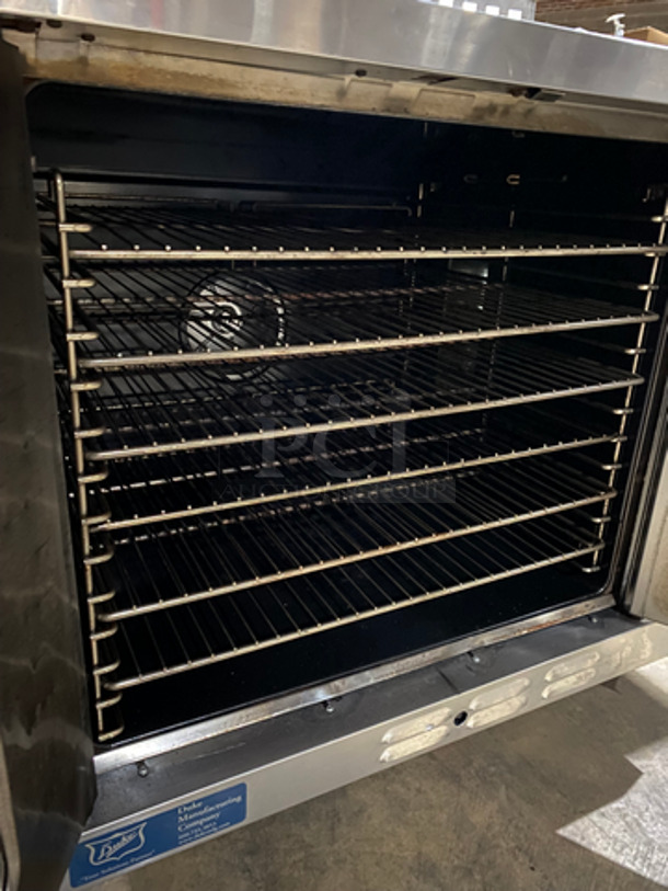 Duke Natural Gas-Powered Full-Size Convection Oven! With Metal Oven Racks! One View Through Door One Solid! All Stainless Steel! - Image 5 of 7